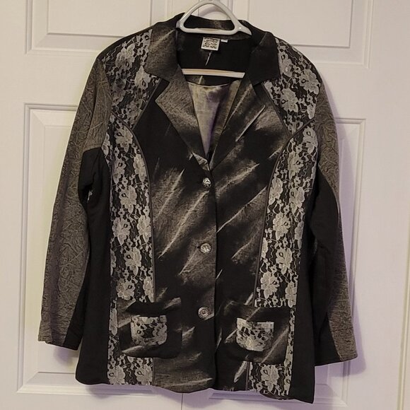 EUC Parsley And Sage Lined Blazer Style Jacket With Patch Pockets - Picture 1 of 4